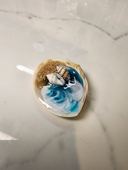 Mini Beach Scene inside a seashell