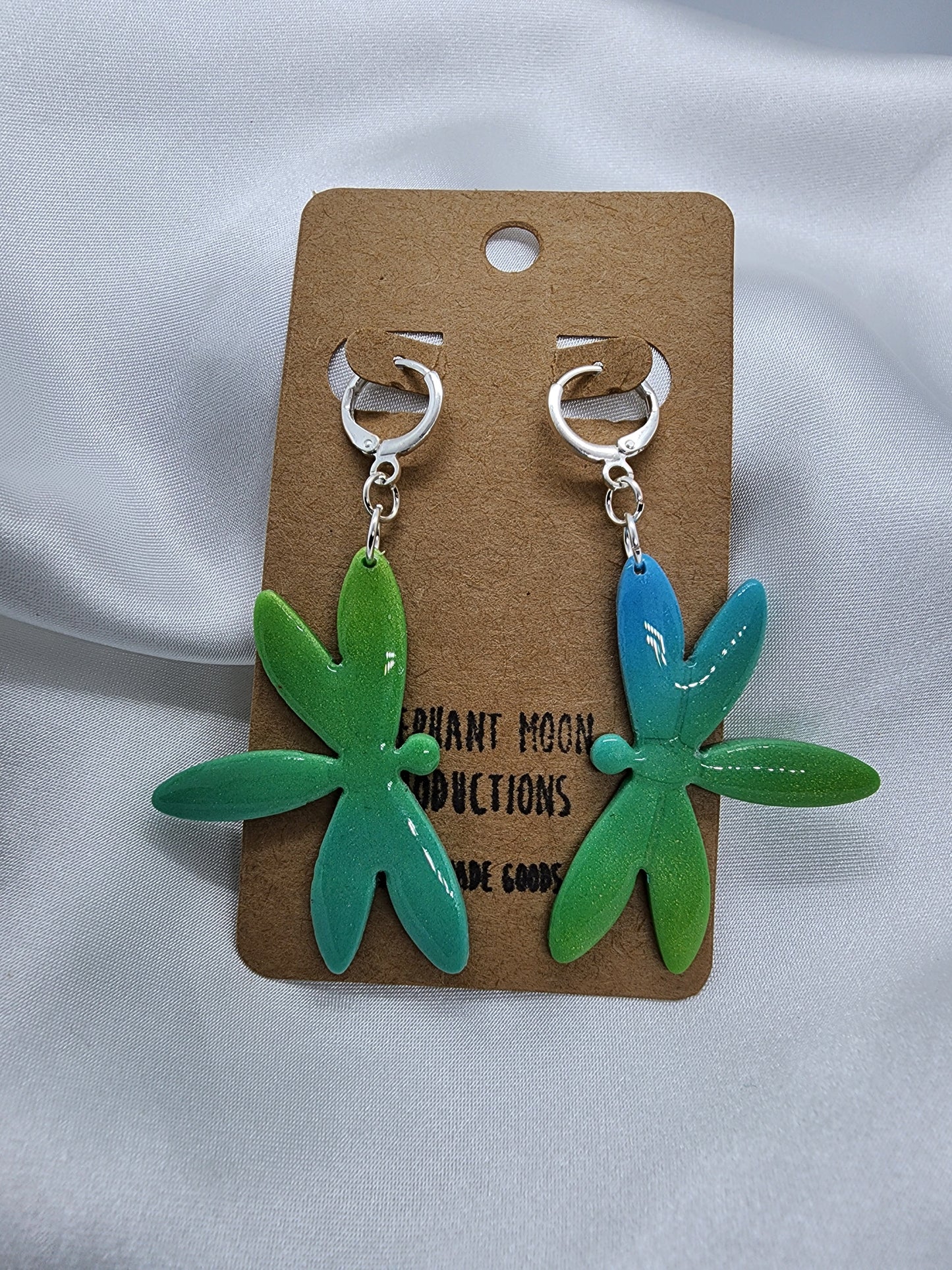 Dragonfly Polymer Clay Leverback Earrings