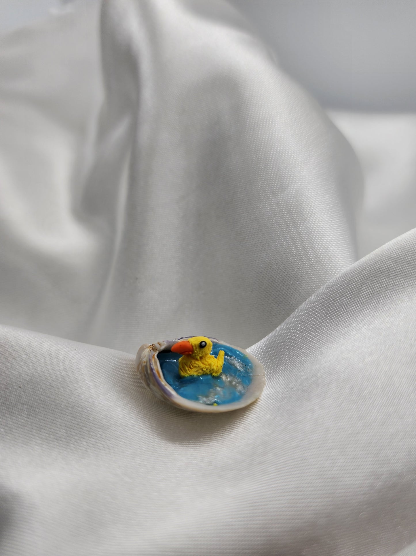 Ugly Duckling inside a Seashell Tiny Sculpture