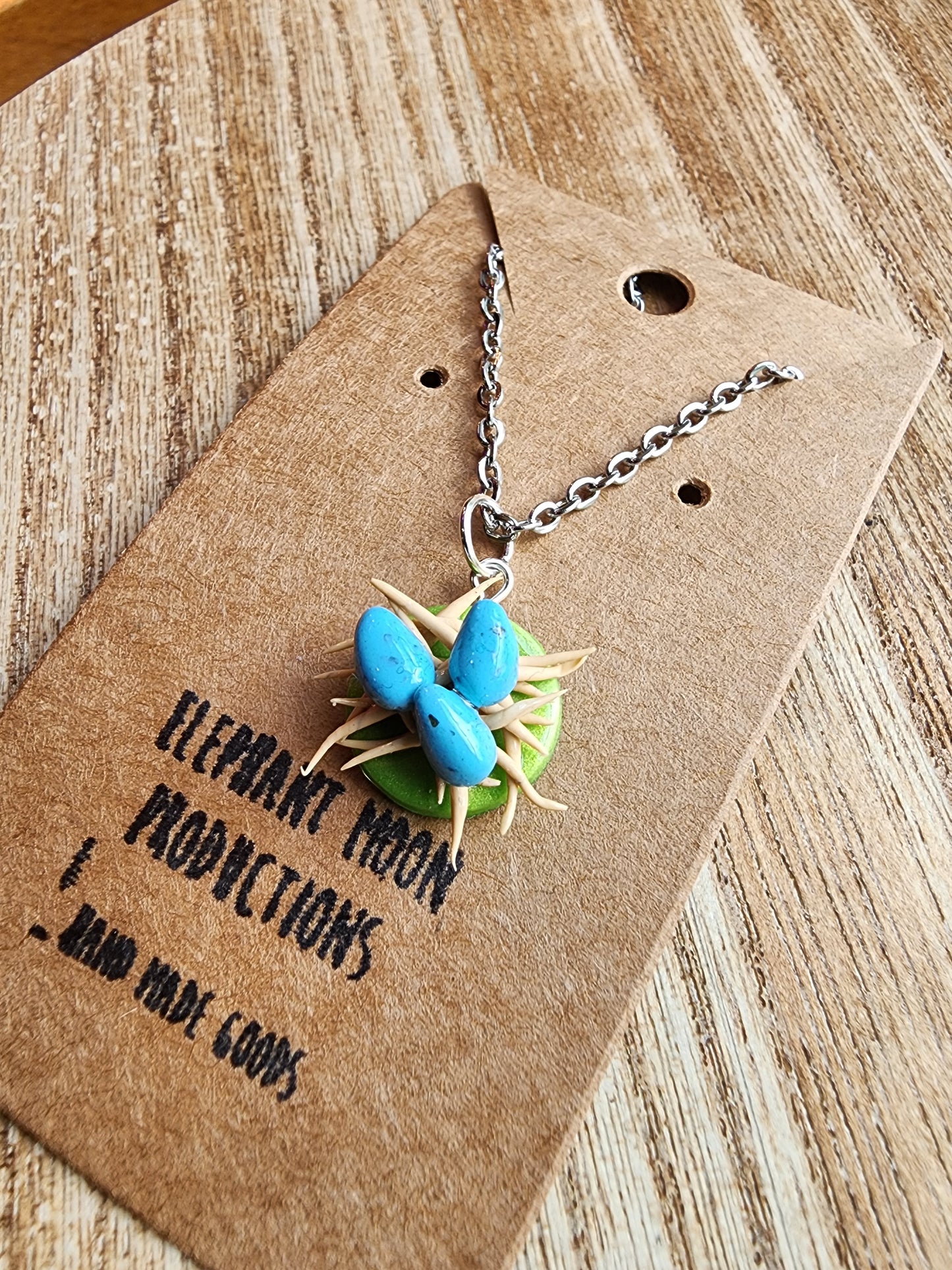 Robin Eggs in a Nest Clay Necklace